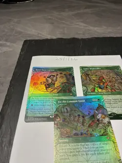 Magic the Gathering MTG Assorted Green x3 Rare Showcase FOIL Cards NM/M - Image 3