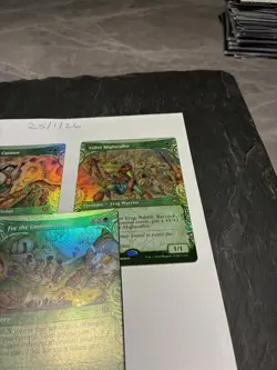 Magic the Gathering MTG Assorted Green x3 Rare Showcase FOIL Cards NM/M - Image 4