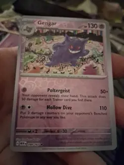 Pokemon Card Gengar Pokemon 151 Reverse Holo Rare 094/165 Near Mint - Image 1