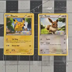 Pokemon Sealed Build A Bear Promo Eevee And Pikachu 63/98 20/108 Cards - Image 1