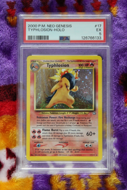 Pokemon TCG Typhlosion 17/111 Neo Genesis Holo Vintage PSA Grade 5 - Image 1