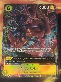 One Piece Nico Robin OP09-107 Foil Character Card Counter +1000 6000 Power - Image 1