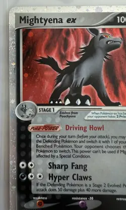 Pokemon Mightyena ex EX Holon Phantoms 101/110 Ultra Rare Holo SWIRL 🌀 LP/MP - Image 3