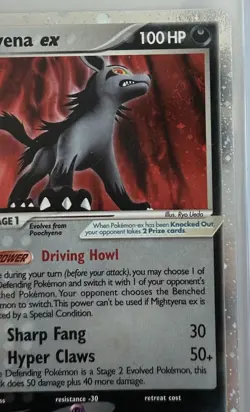 Pokemon Mightyena ex EX Holon Phantoms 101/110 Ultra Rare Holo SWIRL 🌀 LP/MP - Image 4