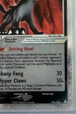 Pokemon Mightyena ex EX Holon Phantoms 101/110 Ultra Rare Holo SWIRL 🌀 LP/MP - Image 5