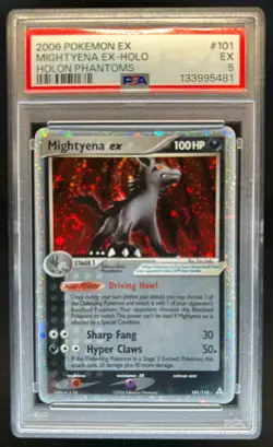 2006 Pokemon EX Holon Phantoms Mightyena Holo #101/110 PSA 5 - Image 1