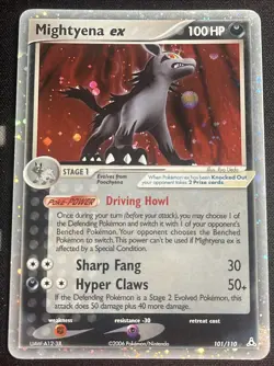 Mightyena ex 101/110 Pokemon 2006 Holon Phantoms Holo Rare SWIRL English - Image 1