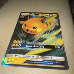 Pokemon Raichu GX SM213 - SM Black Star Promo - Half Art - Hidden Fates - Image 1