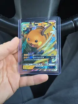 Pokemon Card TCG - Raichu GX SM213 Promo Sun & Moon Black Star Promos Near Mint - Image 1