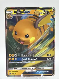 Raichu GX SM213 Pokemon TCG Hidden Fates Black Star Promo - Image 1