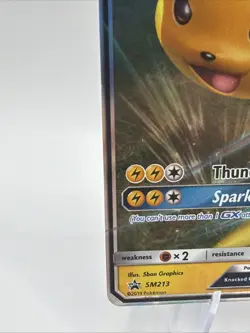 Raichu GX SM213 Pokemon TCG Hidden Fates Black Star Promo - Image 4