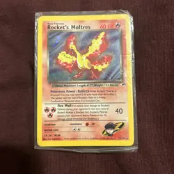 Pokemon TCG Rockets Moltres Holo Rare Card 12/132 Gym Heroes - Image 1