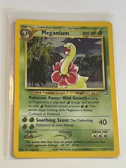 Meganium Pokemon TCG 2000 Neo Genesis 11/111 Holo Rare Card Unlimited Vintage - Image 1