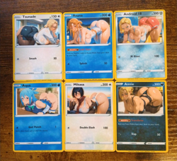Beautiful Waifu 6 Card Lot - Anime Goddess Cards Aqua Asuna Mikasa Tsunade - Image 1