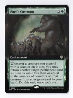 Puca's Covenant (Extended Art) 0038 (R) MTG Commander Lorwyn Eclipsed (ECC) - Image 1