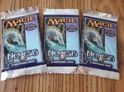 MAGIC THE GATHERING Lot of Three (3) NEMESIS Factory Sealed Booster Packs - Image 1