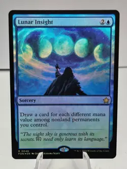 x1 Lunar Insight FDN Foundations MTG 46 FOIL RARE M/NM 1x - Image 1