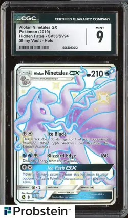 2019 Pokemon Hidden Fates Shiny Vault #SV53 Alolan Ninetales GX CGC 9 MINT - Image 1