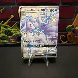 Pokemon Alolan Ninetales GX TCG Full Art SV53/SV94 Hidden Fates Shiny Vault - Image 1