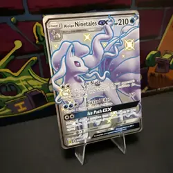 Pokemon Alolan Ninetales GX TCG Full Art SV53/SV94 Hidden Fates Shiny Vault - Image 2