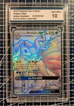 2019 Pokemon Alolan Ninetales GX SV53/SV94 Hidden Fates: Shiny Vault Gem Mint 10 - Image 1