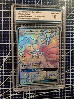 2019 Pokemon Alolan Ninetales GX SV53/SV94 Hidden Fates: Shiny Vault Gem Mint 10 - Image 2