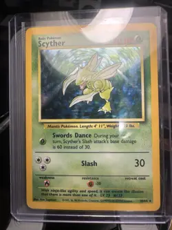 Pokemon TCG Scyther Holo Rare Jungle Card 10/64 No Symbol Error - Image 1