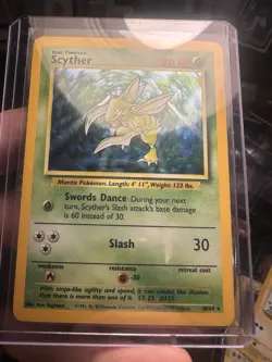 Pokemon TCG Scyther Holo Rare Jungle Card 10/64 No Symbol Error - Image 4