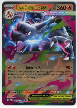 Pokemon TCG Mega Charizard X ex - Double Rare ME02: Phantasmal Flames 013/094 NM - Image 1
