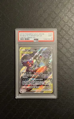 PSA 9 Pokemon TCG Mega Sableye & Tyranitar Tag Team Gx Holo #226 - Image 1