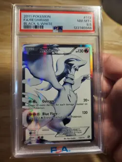2011 Pokemon Black & White Reshiram 113/114 PSA 8.5 Rare - Image 1