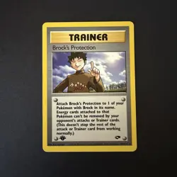 Pokemon TCG Brock's Protection 101/132 (1st Edition / Gym Challenge / 2000 / NM) - Image 1