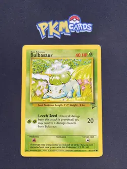 Pokemon TCG Bulbasaur Base Set 2 67/130 Regular MP. - Image 1