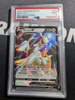 Pokemon TCG SWSH 2022 Brilliant Stars #122/172 ARCEUS V ULTRA RARE PSA 9 - Image 1