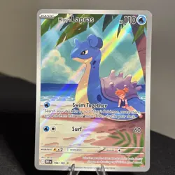 Pokemon TCG Misty's Lapras 194/182 Destined Rivals Full Art Illustration Rare - Image 1