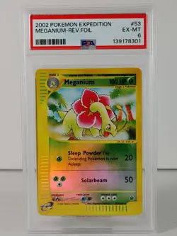 Meganium - Reverse Holo - Expedition - POKEMON - 53/165 - 2002 - PSA 6 - Image 1