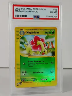Meganium - Reverse Holo - Expedition - POKEMON - 53/165 - 2002 - PSA 6 - Image 2