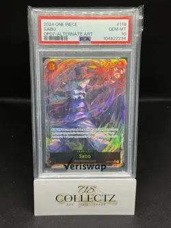 Sabo OP07-118 PSA 10 SEC Alt Art One Piece 500 Years in the Future English MINT - Image 1