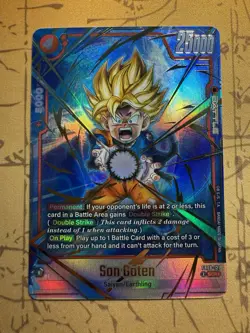 Son Goten FB08-121 SCR Alternate Art Saiyan's Pride Dragon Ball English Card - Image 1