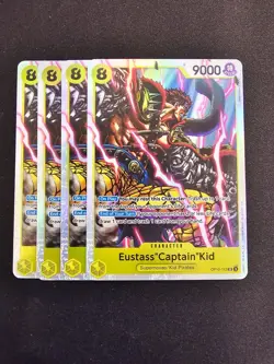 4x OP10-112 Eustass Captain Kid SR Playset - One Piece TCG - Royal Blood English - Image 1