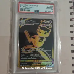 PSA 10 Mew Vmax TG30/TG30 Pokemon Lost Origin Holo Full Art Graded Card - Image 1