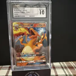 2019 Pokemon Sun & Moon #9 Charizard GX Hidden Fates Cgc 10 Gem MINT - Image 1
