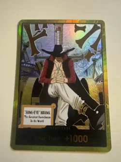 DON!! Card (Dracule Mihawk) (Gold) The Azure Sea's - Image 1