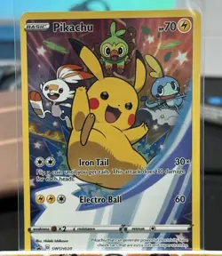 Pikachu SWSH020 SWSH: Sword & Shield Promo Card Holo - Image 1
