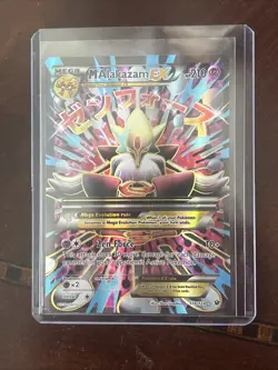 Pokemon Mega M Alakazam EX Full Art Ultra Rare Holo Card 118/124 Fates Collide - Image 1