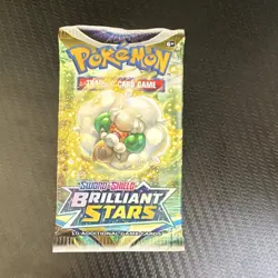 Pokemon TCG Sword & Shield Brilliant Stars Booster Pack 10 Cards Whimsicott - Image 1