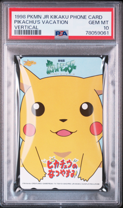 PSA 10 Pikachu's Vacation Phone Card JR Kikaku 1998 Gem Mint Pokemon - Image 1