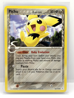 Pokemon Pichu 76/110 ex Holon Phantoms Holo Stamped Card 2006 delta species - Image 1