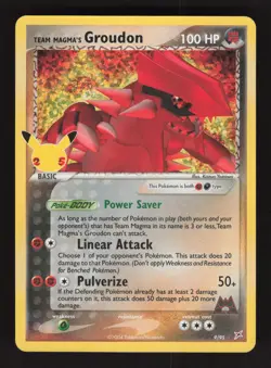 Team Magma's Groudon 9/95 Pokemon Celebrations Classic Collection Holo Card - Image 1
