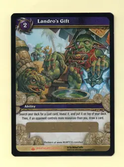 World of Warcraft WoW TCG Landro's Gift Loot Card UNSCRATCHED - SPECTRAL TIGERU - Image 1